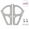 vidaXL Flip Kapi Hinge 12 tk H&otilde;bedane 235 x 155 x 30 mm Raud
