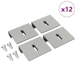 Držák na zrcadlo 12 pcs Niklová 35 x 30 x 8,3 mm Ocel - obrázek 2