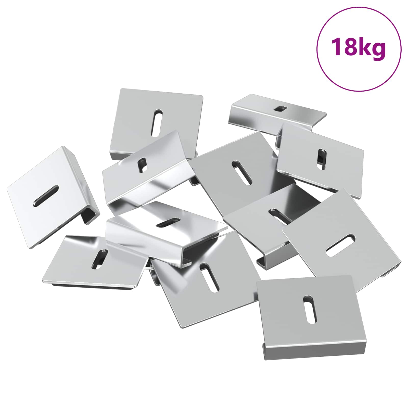 Spoguļa turētāja kronšteins 340 pcs Niķelis 35 x 30 x 8,3 mm