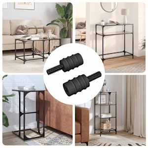 Standoff vijak 2 pcs Črna M4 Guma in jeklo