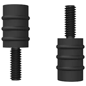 Distanční šroub 12 pcs Černá M4 Guma a ocel - obrázek 4