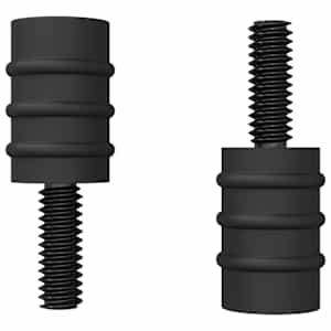 Distanční šroub 12 pcs Černá M4 Guma a ocel - obrázek 3