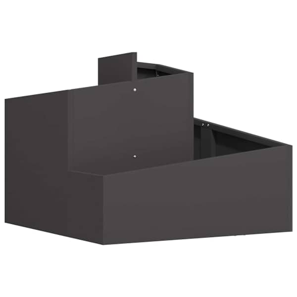 vidaXL Aia istutuspot Must 60 x 60 x 50 cm K&uuml;lmvalmistatud teras
