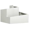 vidaXL Aia istutuspot Valge 60 x 60 x 50 cm K&uuml;lmvalmistatud teras