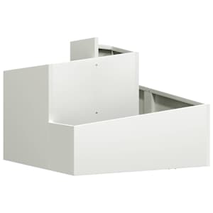 vidaXL Aia istutuspot Valge 60 x 60 x 50 cm K&uuml;lmvalmistatud teras