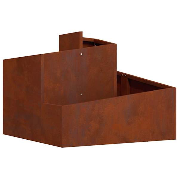 vidaXL Aia istutuspot Rooste 60 x 60 x 50 cm Ilmastikukindel teras