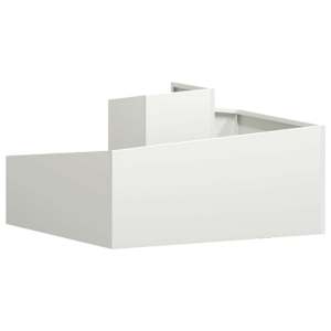 Zahradní pěstebník Bílá 80 x 80 x 50 cm Studená válcovaná ocel - obrázek 7