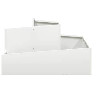 Zahradní pěstebník Bílá 80 x 80 x 50 cm Studená válcovaná ocel - obrázek 5