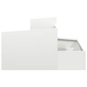 Zahradní pěstebník Bílá 80 x 80 x 50 cm Studená válcovaná ocel - obrázek 6