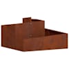 vidaXL Aia istutuspot Rooste 80 x 80 x 50 cm Ilmastikukindel teras