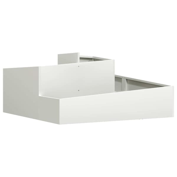 vidaXL Aia istutuspot Valge 100 x 100 x 50 cm K&uuml;lmvalmistatud teras