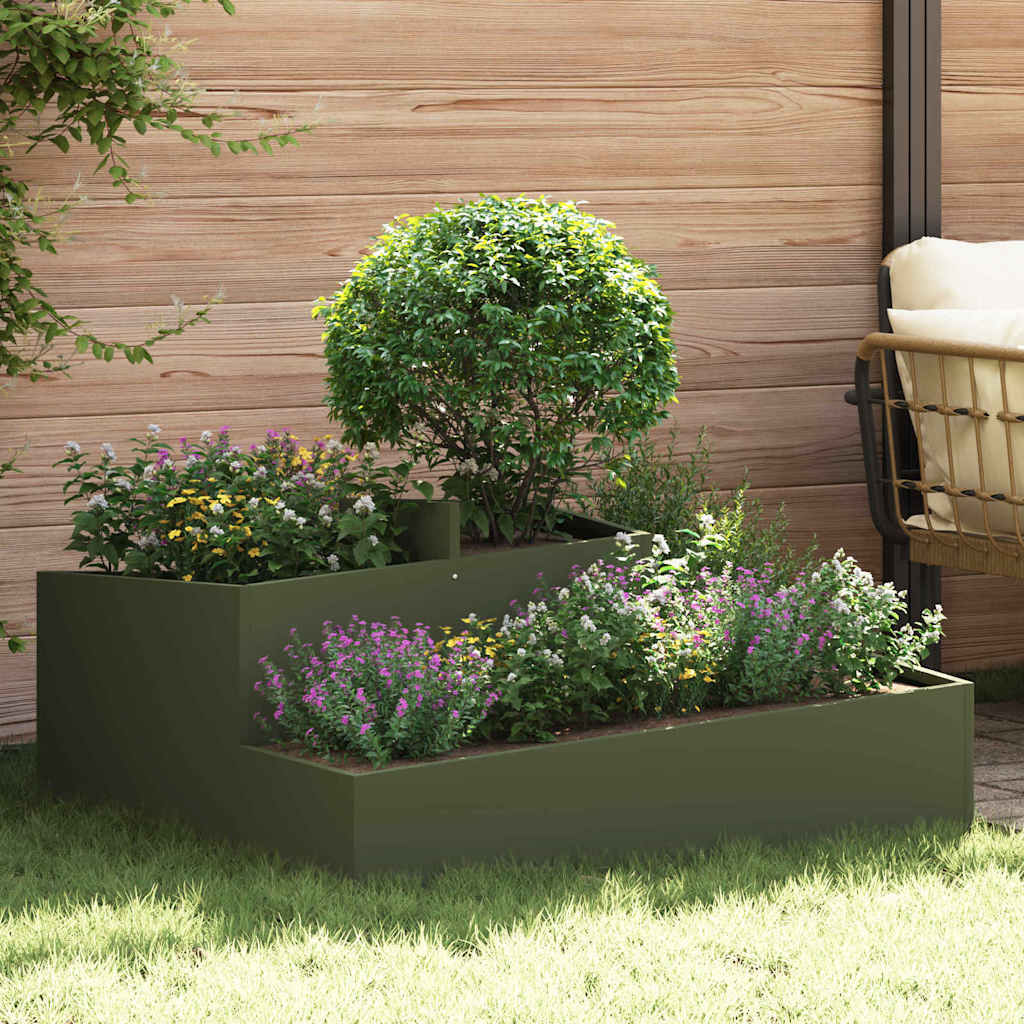 Pots & Planters Oliivroheline Metall 100 cm pikk Taimetoetajad