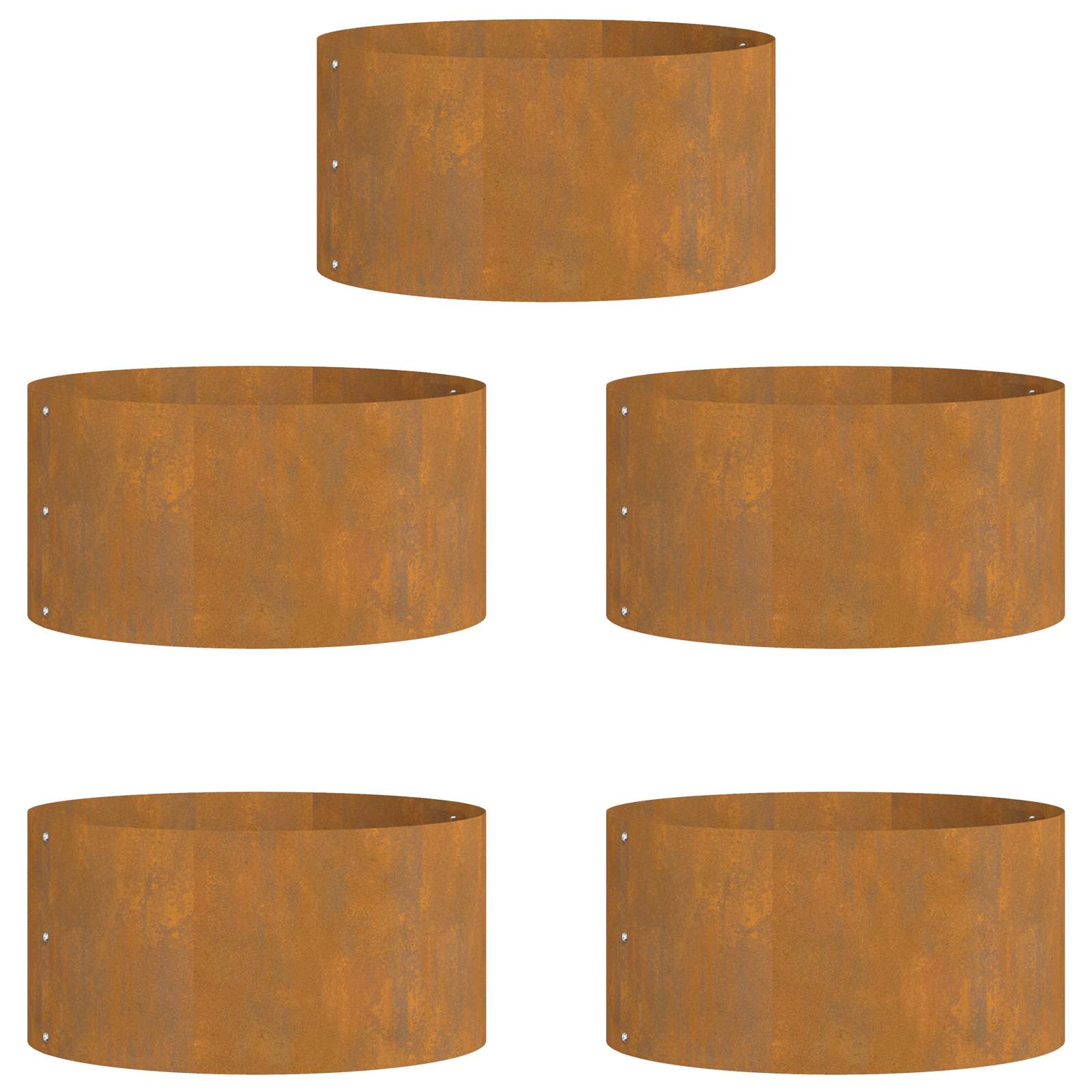Plantenring 5 pcs Bruin 40 x 40 x 20 cm Cortenstaal image 2
