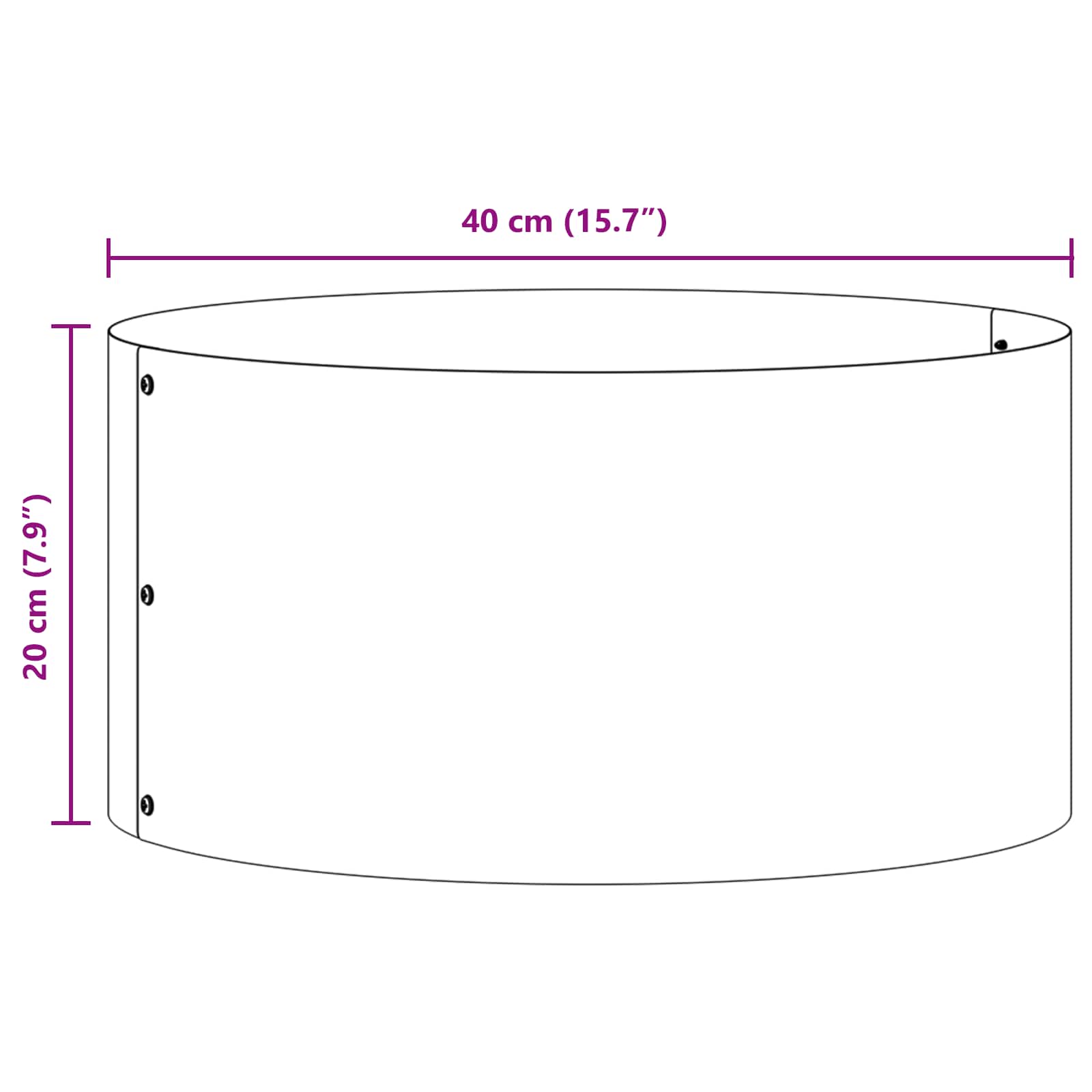 Plantenring 5 pcs Bruin 40 x 40 x 20 cm Cortenstaal image 11