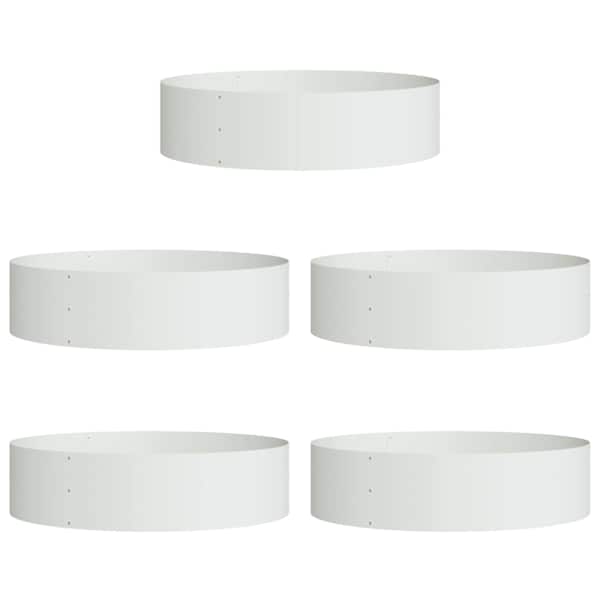 vidaXL Istiku r&otilde;ngas 5 tk Valge 80 x 80 x 20 cm K&uuml;lmvalmistatud teras