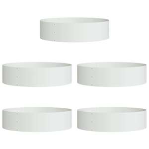 Květináčový kroužek 5 pcs Bílá 80 x 80 x 20 cm - obrázek 2