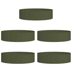Květináčový kroužek 5 pcs Olivově zelená 80 x 80 x 20 cm - obrázek 2