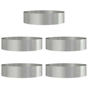 Květináčový kroužek 5 pcs Stříbrná 80 x 80 x 20 cm - obrázek 2
