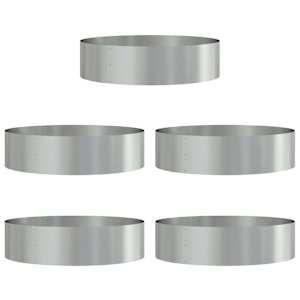 Květináčový kroužek 5 pcs Stříbrná 80 x 80 x 20 cm - obrázek 2