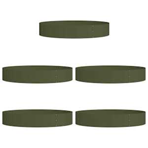 Květináčový kroužek 5 pcs Olivově zelená 120 x 120 x 20 cm - obrázek 2