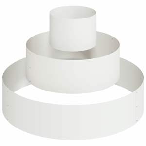 vidaXL Aia istutuspot Valge 90 x 90 x 20 cm K&uuml;lmvalmistatud teras