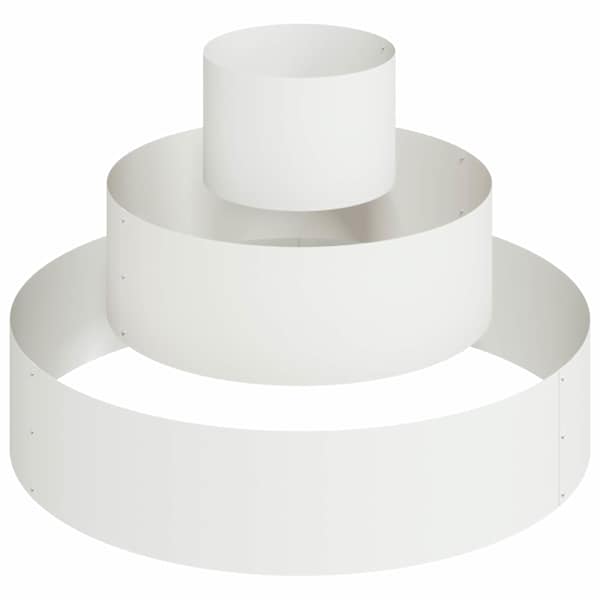 vidaXL Aia istutuspot Valge 90 x 90 x 20 cm K&uuml;lmvalmistatud teras