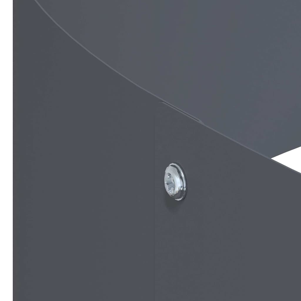 Tuin Bloempot Antraciet 120 x 120 x 20 cm Koudgewalst staal image 9