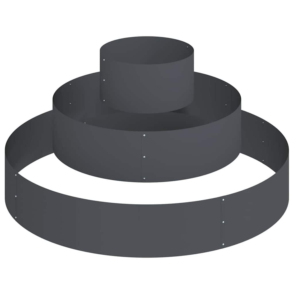 Tuin Bloempot Antraciet 120 x 120 x 20 cm Koudgewalst staal image 2