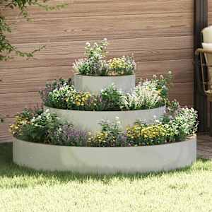 Vrtni lonček srebrna 120 x 120 x 20 cm. Cinkana jeklena