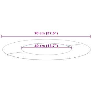vhodné pro ploché stromové kroužky 5 pcs Stříbrná Ø40 / 70 cm - obrázek 9