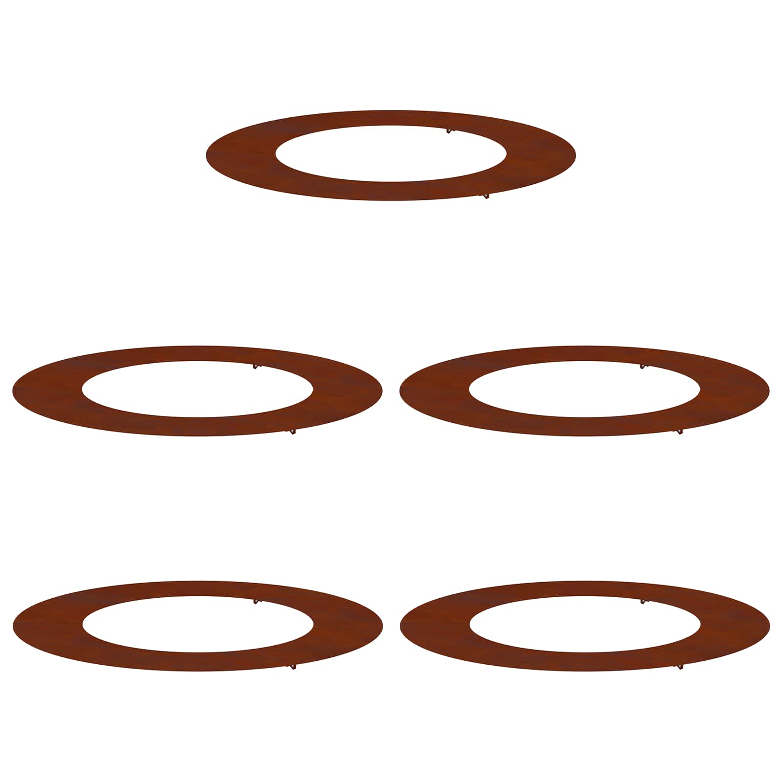 vidaXL geeignet für flache Baumringe 5 pcs Braun Ø50 / 80 cm