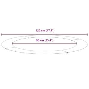 vhodný pro plochý stromový kroužek Stříbrná Ø90 / 120 cm - obrázek 9