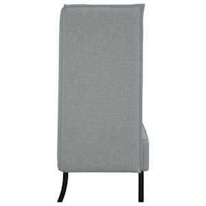 Vysoký zpětný pohovka 101cm Světle šedá textil - obrázek 3