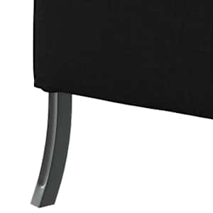 Vysoký zpětný pohovka 101cm Černá textil - obrázek 7
