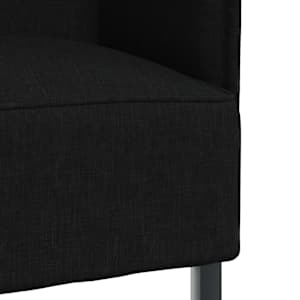 Vysoký zpětný pohovka 101cm Černá textil - obrázek 8