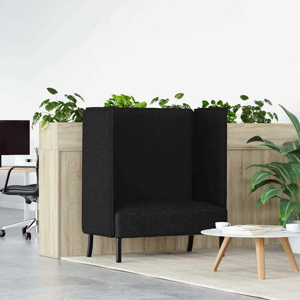 kõrge seljatoega diivan must 109x56x121 cm kangas