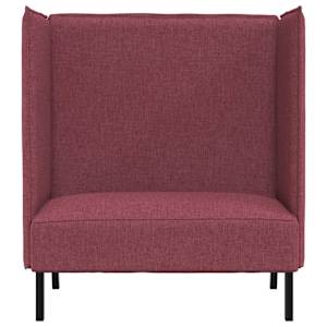 Vysoký zpětný pohovka 101cm vínová červená textil - obrázek 4