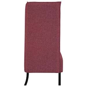 Vysoký zpětný pohovka 101cm vínová červená textil - obrázek 5
