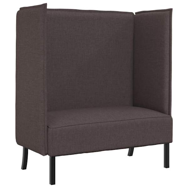 vidaXL K&otilde;rge seljatoega diivan 101cm Tumepruun kangas