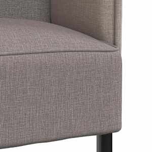 Vysoký zpětný pohovka 101cm Taupe textil - obrázek 8