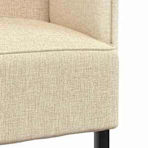 Vysoký zpětný pohovka 101cm Krémová textil - obrázek 8