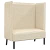 vidaXL K&otilde;rge seljatoega diivan 101cm cream kangas