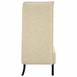 Vysoký zpětný pohovka 101cm Krémová textil - obrázek 5