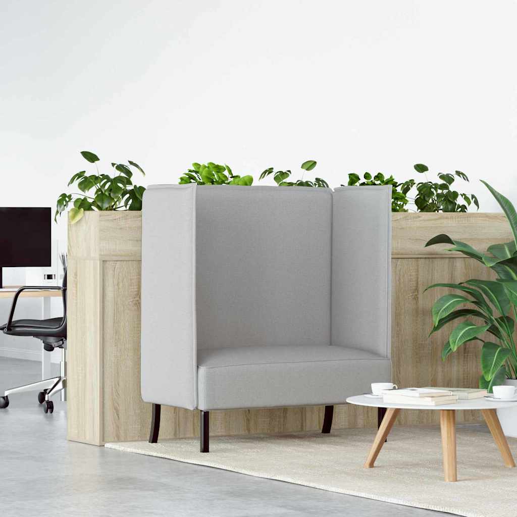 Højrygget Sofa Lysegrå 109x56x121 cm Stof