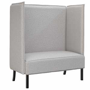 Vysoký zpětný pohovka Oblačná šedá 109 x 56 x 121 cm textil - obrázek 2