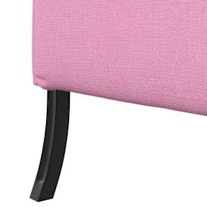 Vysoký zpětný pohovka 101cm Růžová textil - obrázek 7