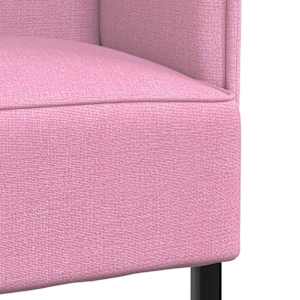 Vysoký zpětný pohovka 101cm Růžová textil - obrázek 8