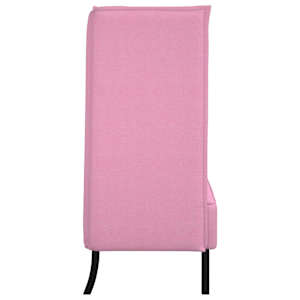 Vysoký zpětný pohovka 101cm Růžová textil - obrázek 5