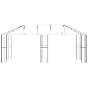 Rám na altán 6 x 3 m Černá Ocel - obrázek 4