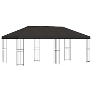 vidaXL Aia gazebos 6 x 3 m Antratsiit Pol&uuml;ester ja teras 190 gsm